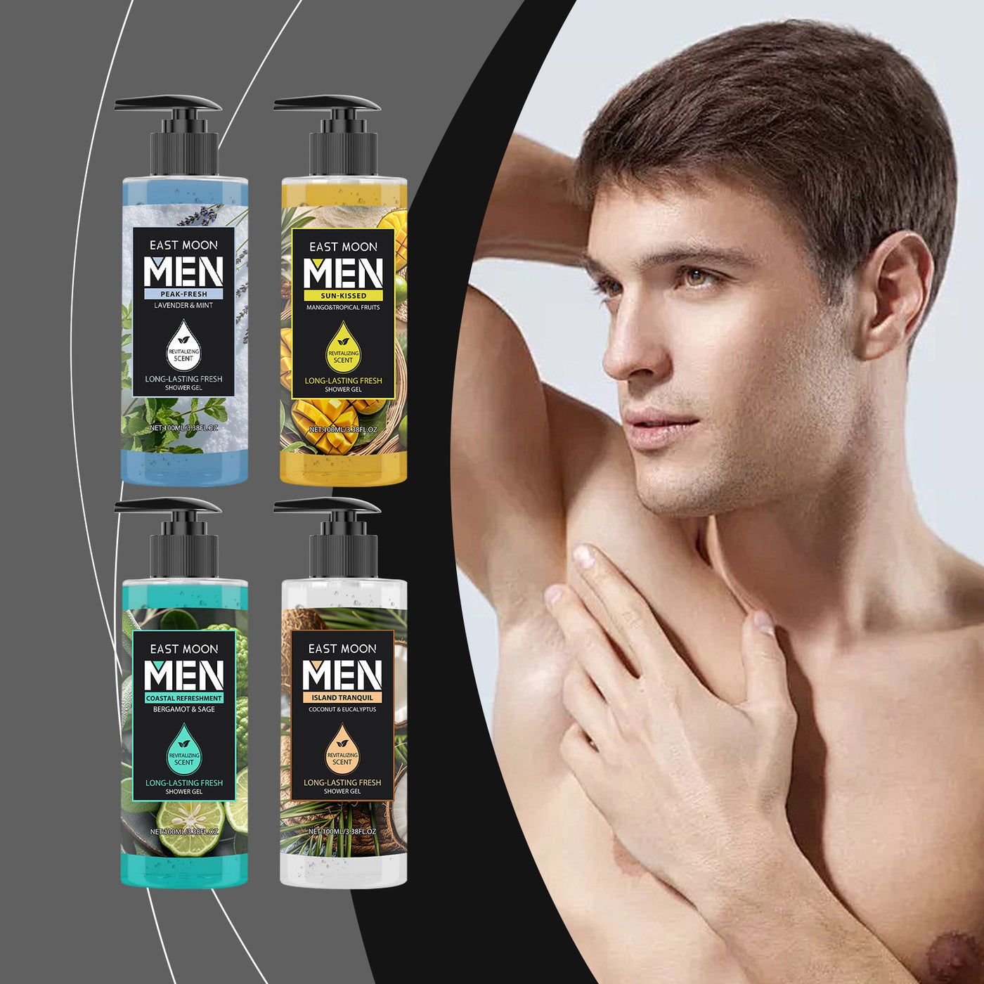 Men's Fragrance Shower Gel Gentle Cleaning