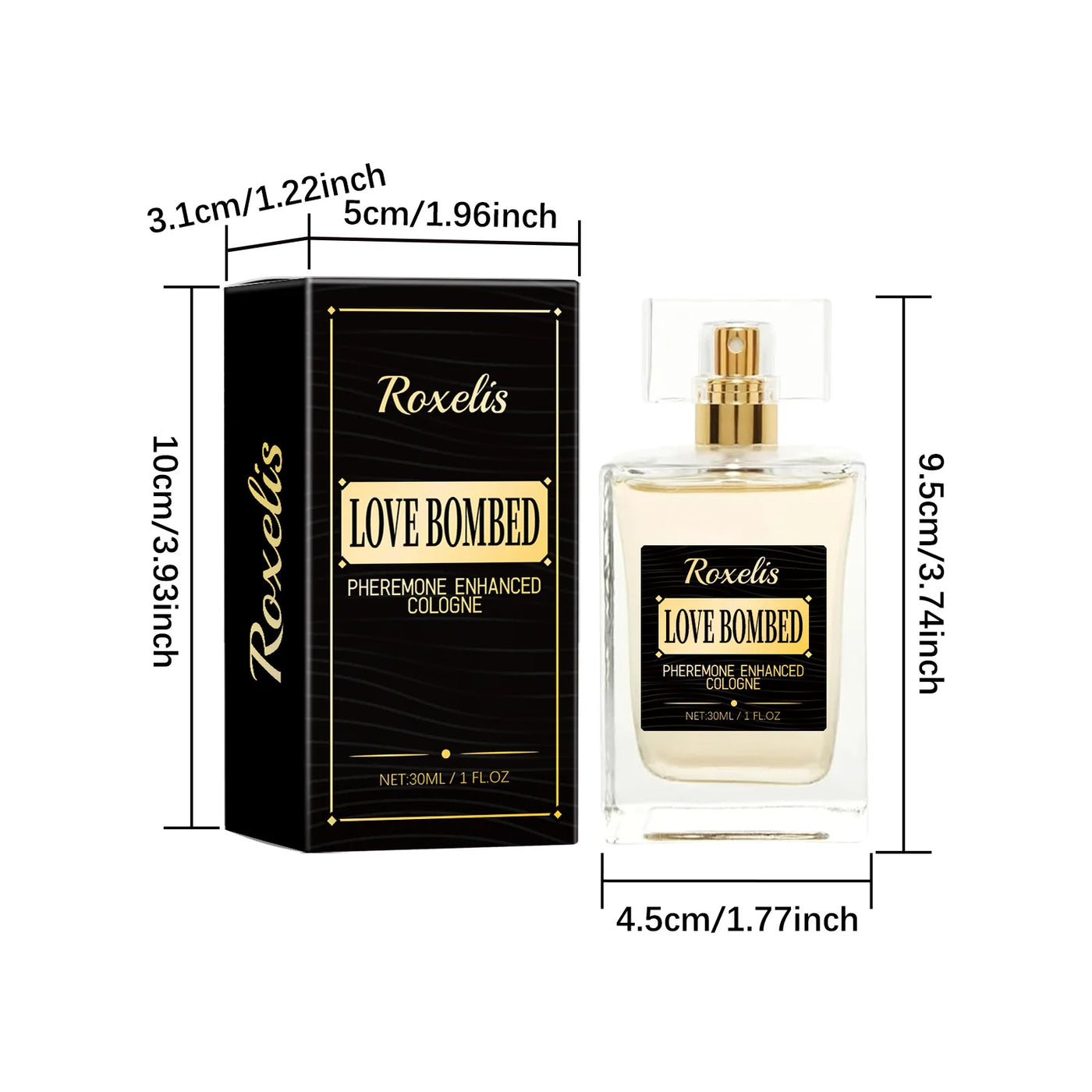 Roxelis 30ml Lasting Pheromone Perfume Men Cologne Fragrance Spray Business Gentleman Fresh Charm Flirting Scent Dating Perfume