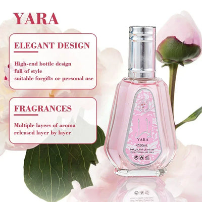 50ML Lattafa Ard Al Zaafaran Yara For Women Eau de Parfum Spray High Quality Men's Women's Long-lasting Pheromones Perfumes Gift