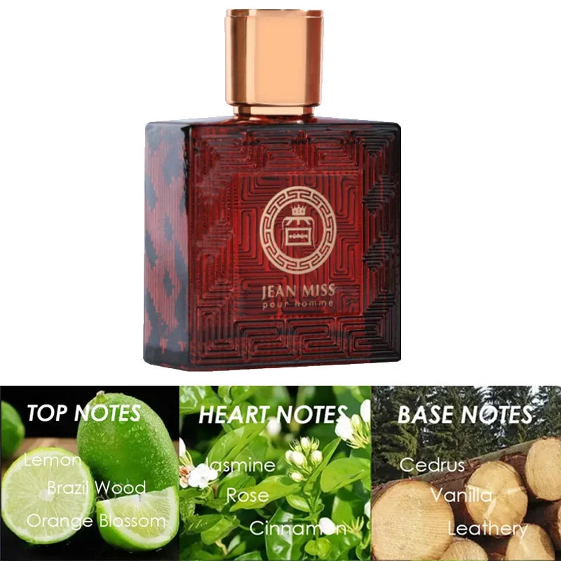 50ML Men Perfume Cologne Scent Eau De Parfum Spray Homme Perfume Blue Oriental Woody Tone Charming Sexually Lasting Fragrances